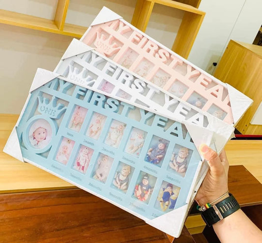 Crown first year photo frame