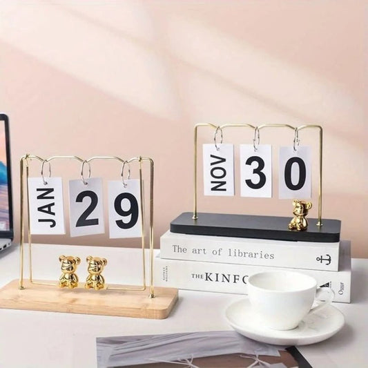 Creative desktop bear calendar