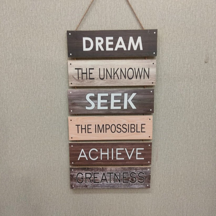 Dream Big Wall hanging quotation
