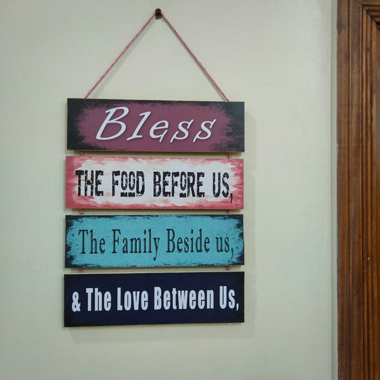 Bless the food Wall hanging quotation