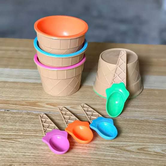 4 pcs set Ice cream kids cup