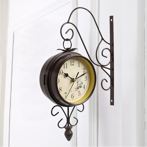 double sided wall clock