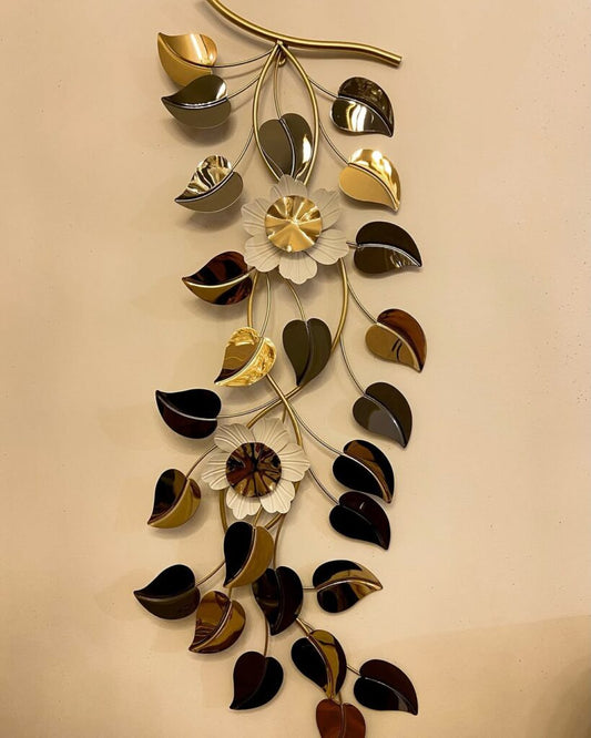 Wall Metallic Art decoration set of 2 pcs