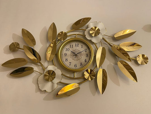 Wall Metallic Art decoration with clock
