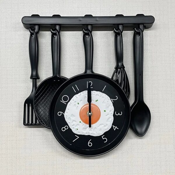 Fried Egg Kitchen utensils wall clock