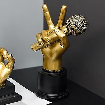 Retro Gesture Finger Model Resin Ornament Home TV Cabinet Finger Decoration