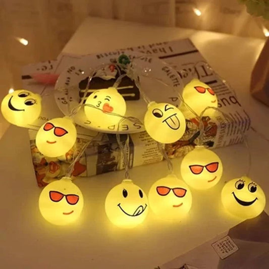 10 led fairy emoji string lights