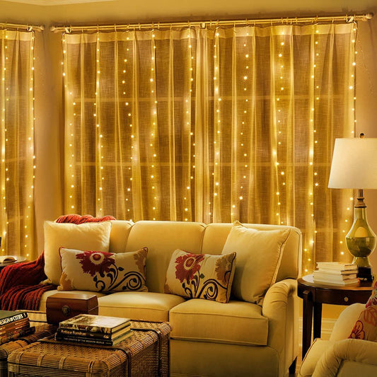 10*10ft Curtain lights with 300+ leds