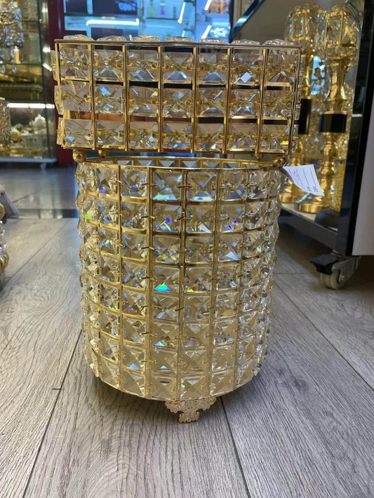 Crystal dustbin tissue box 2pcs set