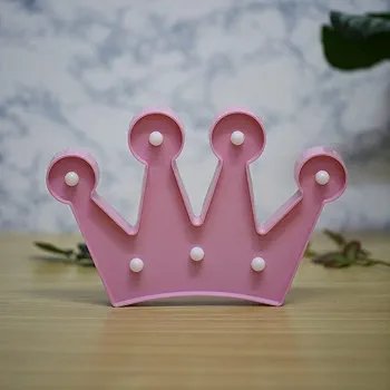 Wonderland Crown LED Wall Light-Pink