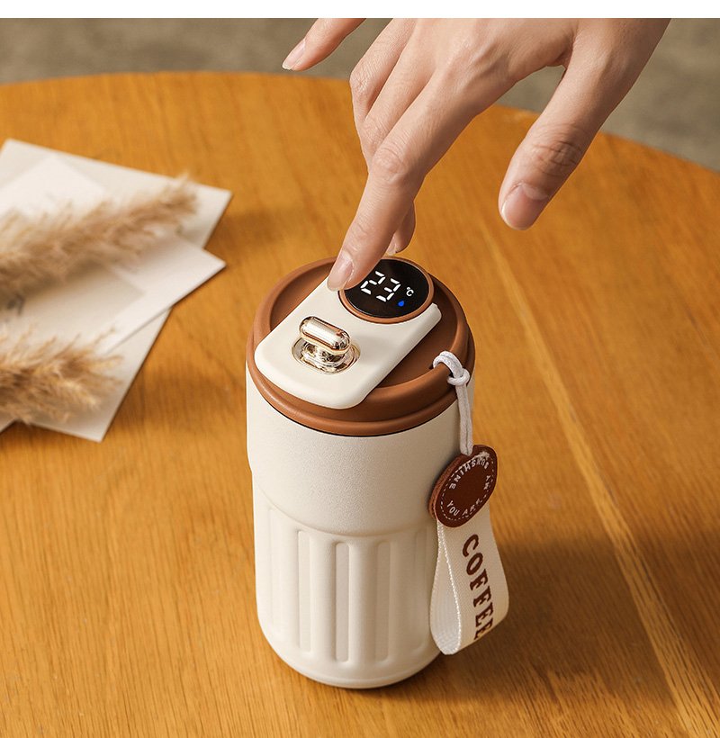 Insulated Coffee Mug With Lid And Straw