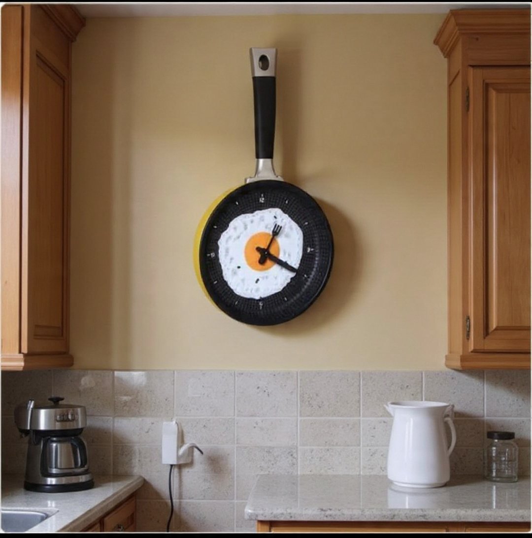 Fry pan kitchen Wall clock