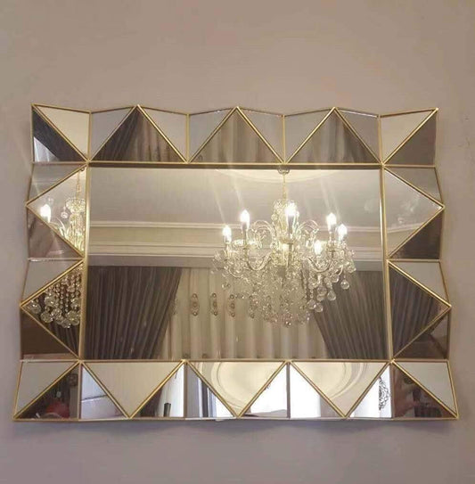 Rectangular shaped Fancy wall mirror decoration