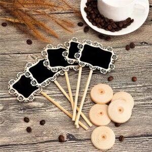 Wooden jafri menu chalkboards with stand set of 5
