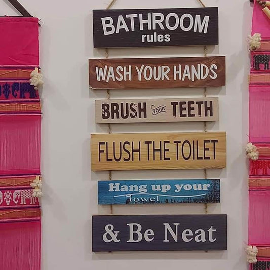 6-step bathroom rules
