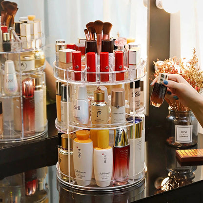 360 rotating cosmetic organizer