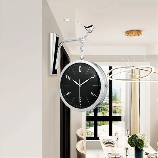 Royal Sparrow Dual dial station wall clock