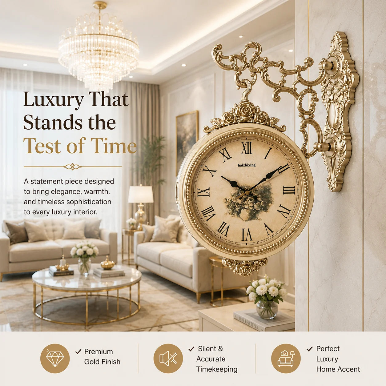 Hyzxing Dual sided wallclock