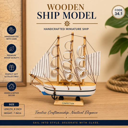 8/7 Wooden ship model decoration
