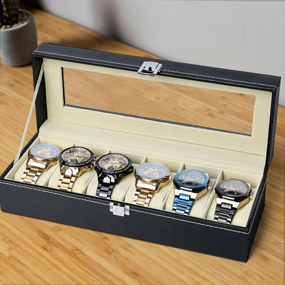 6 Slot watch box organizer