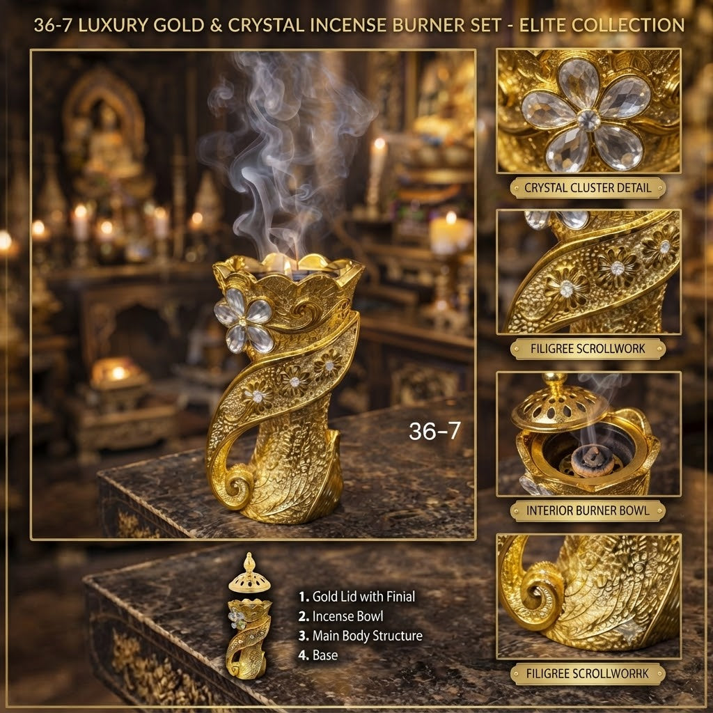 Golden Beats Bakhoor burner container