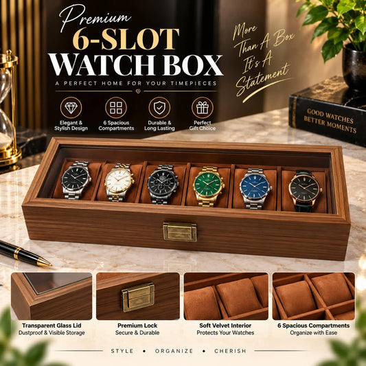 6 Grid premium Watch case organizer