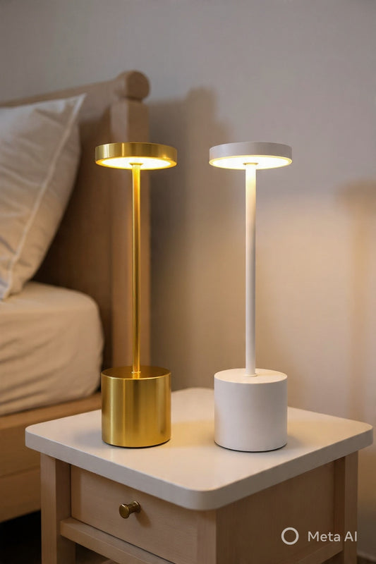 Metal base touch sensor bedroom lamp