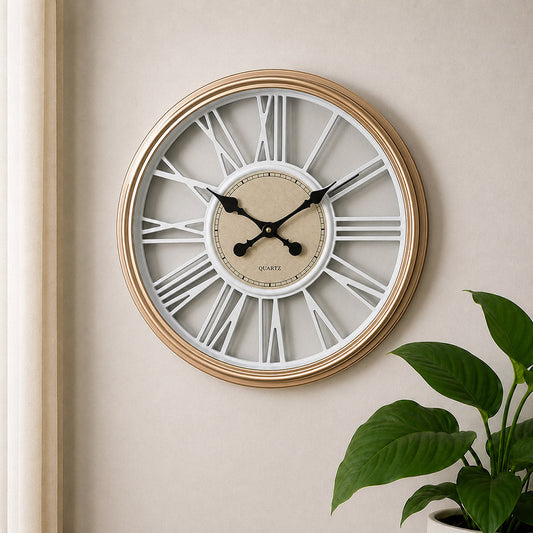 Antique rustic Gold wall clock