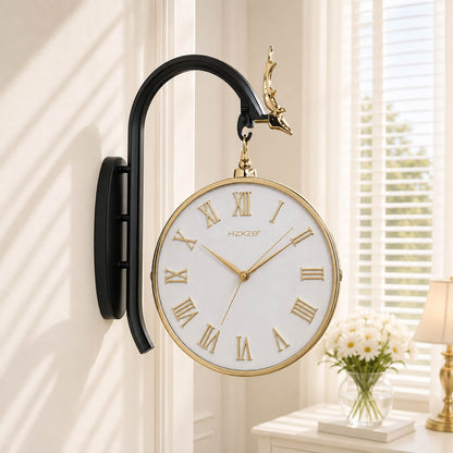 Nordic design Dual sided Markhor clock