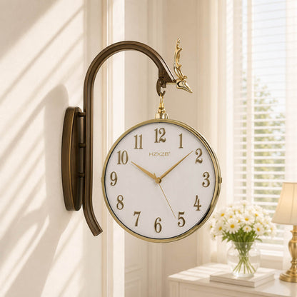 Nordic design Dual sided Markhor clock