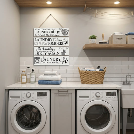 Laundry Rules - wall hanging quotation