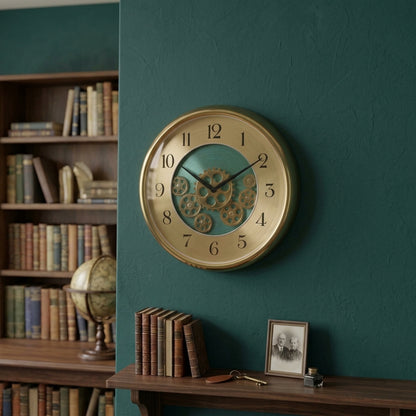 Retro Movement Gearing Wall clock