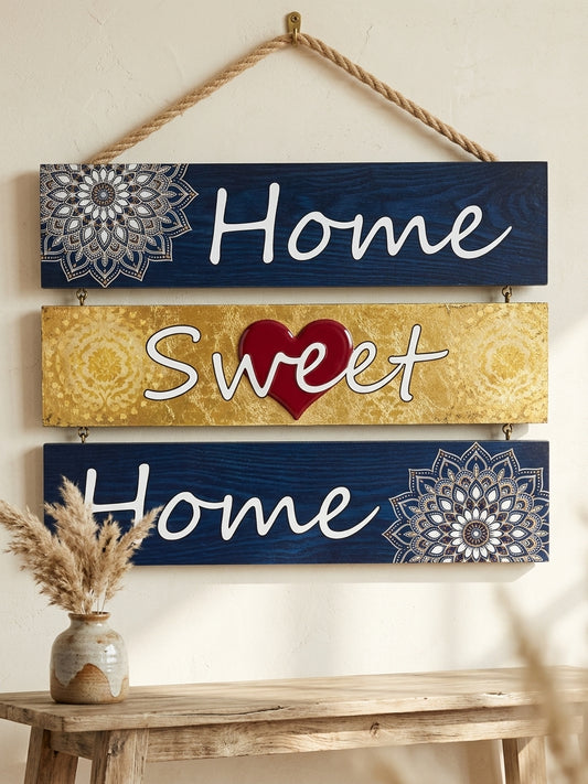 3 Step Wooden wall hanging decoration - home sweet home