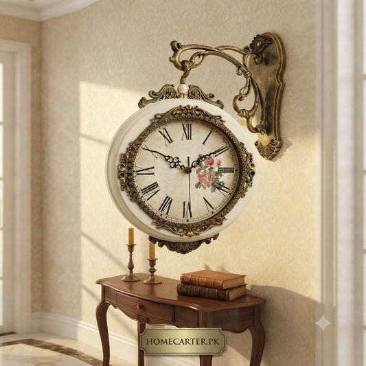 Antique nordic Dual sided wall clock
