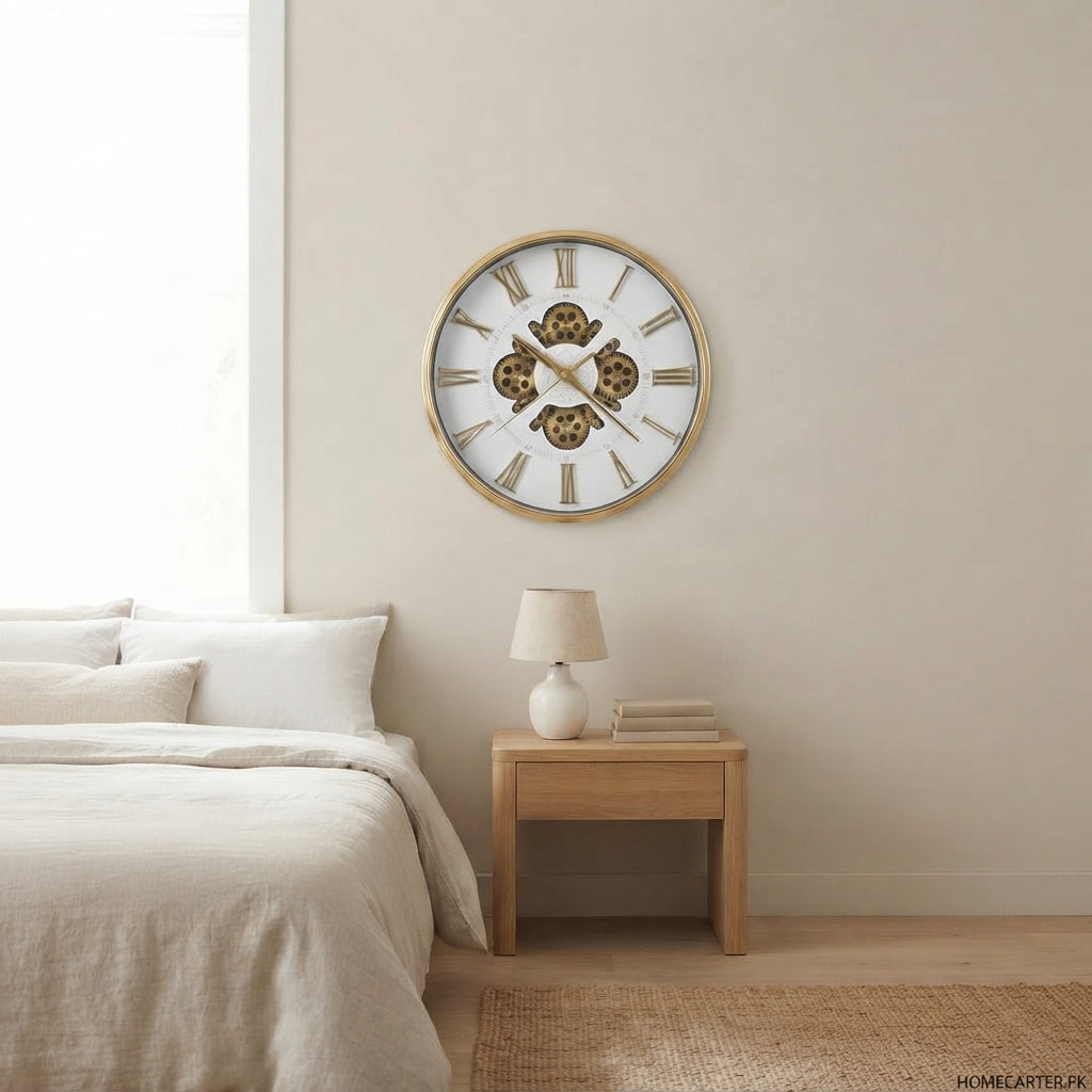 European style gearing wall clock