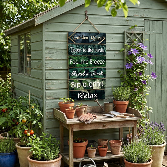 Garden Rules Wall quotation -6step