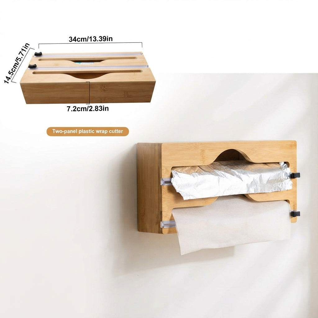 Wooden wrap cutter 2 in 1