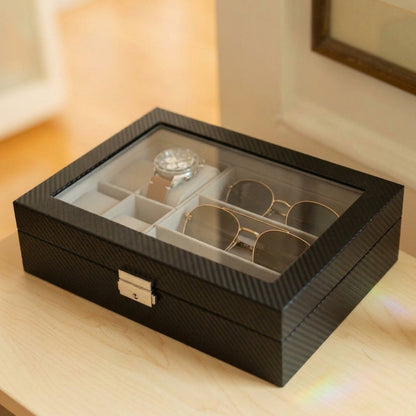 6 watch case & 3 sunglasses watch box