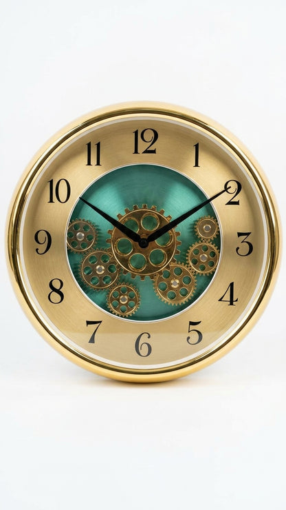 Retro Movement Gearing Wall clock