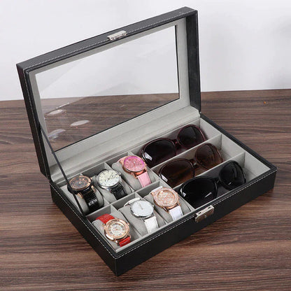 6 watch case & 3 sunglasses watch box