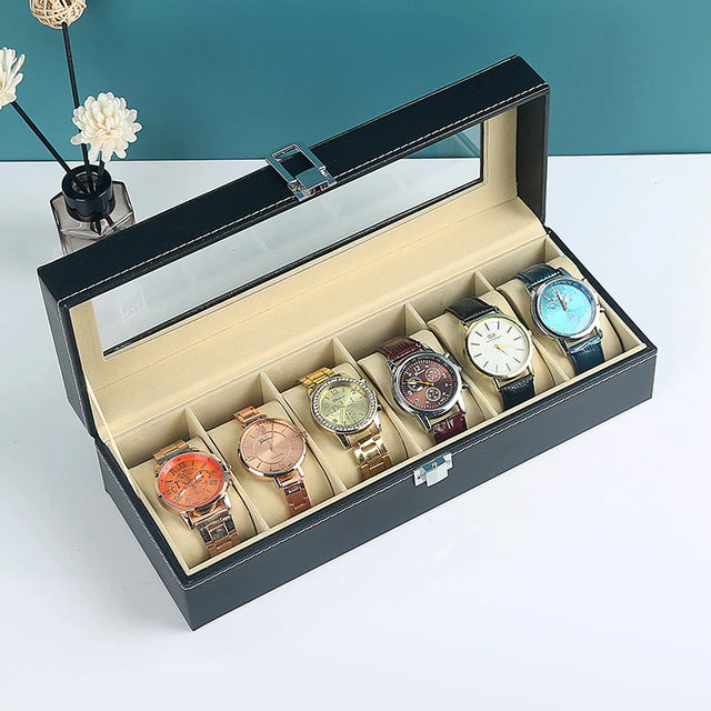 6 Slot watch box organizer