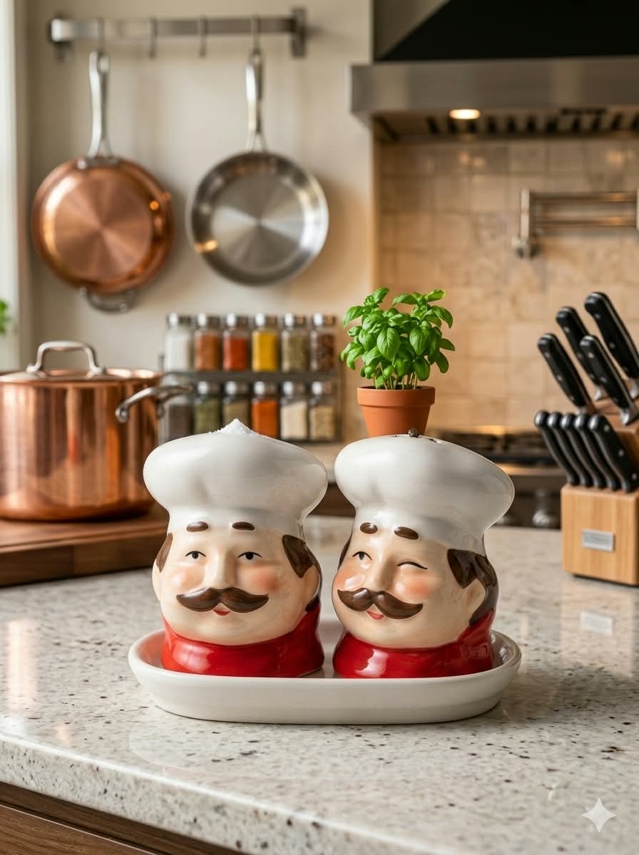 Chef salt N pepper with tray