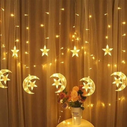 Curtain Lights In Different Designs And Style - Joint Star Moon Curtain Light