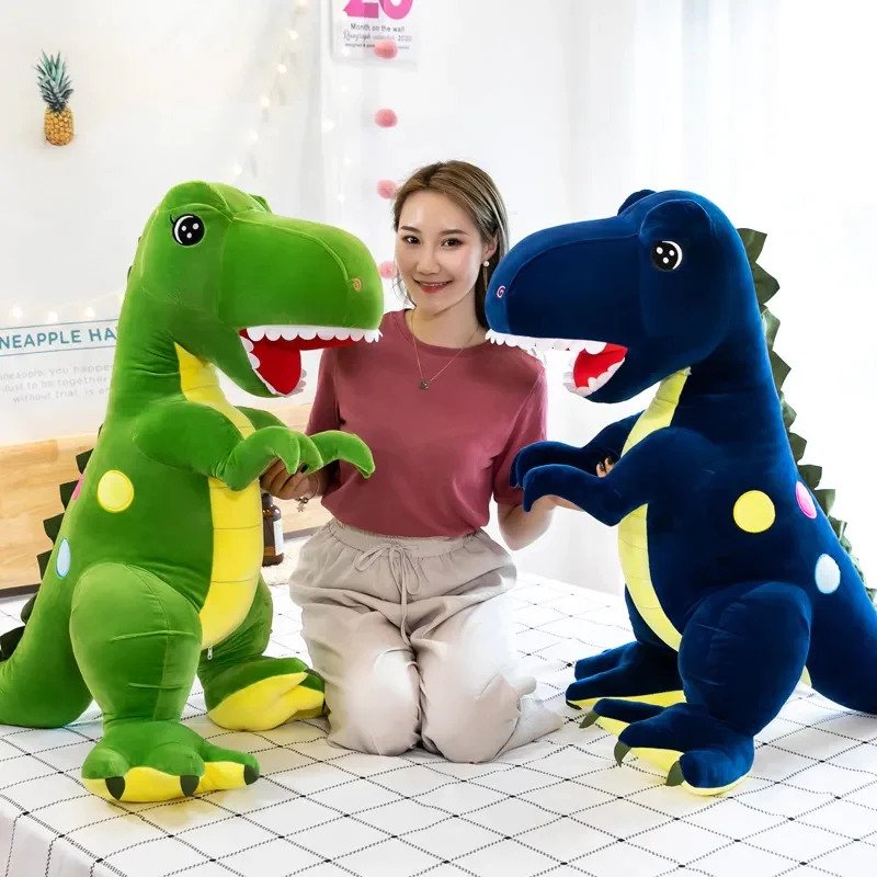 Dinasaur Pillow Plush Toy - Green, 75cm