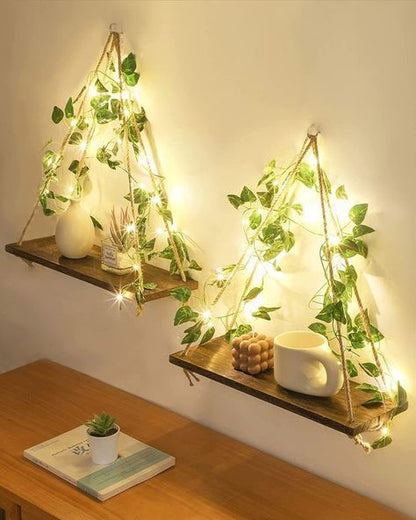 Wall hanging shelf with Rope