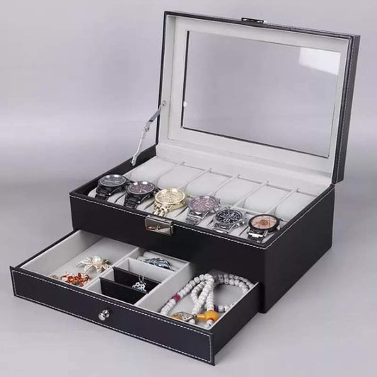Double layer Watch & jewellry box organizer best quality premium quality