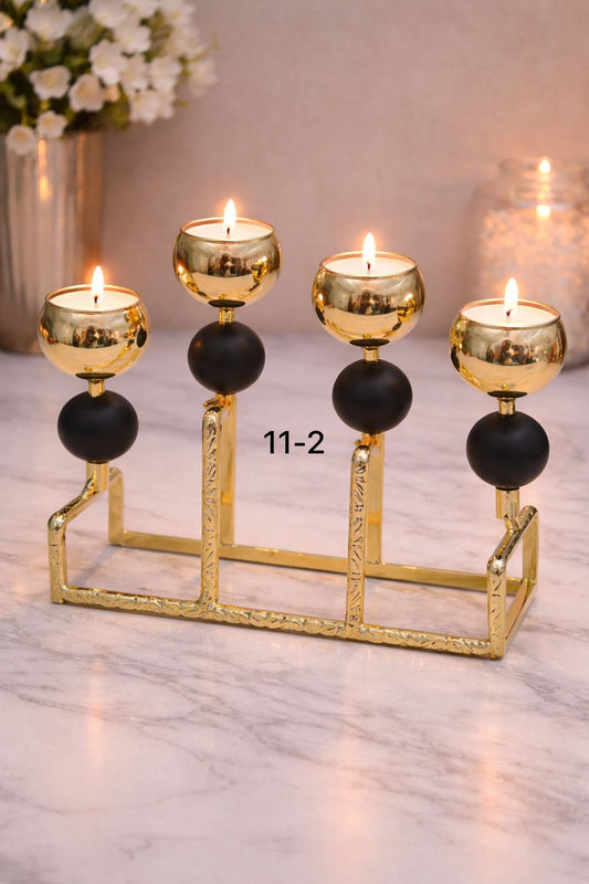 Metal 4 tier Golden candle stand