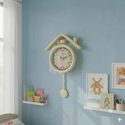 House themed kids room wall clock -7622