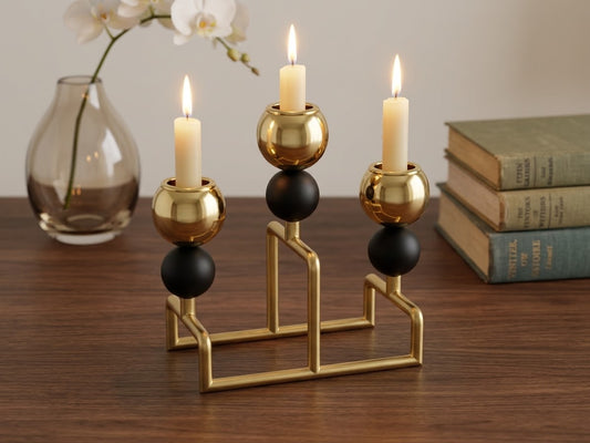 3 tier iron candle holder stand