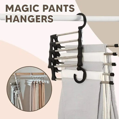 5in1 Rotating Foldable Stainless Steel Pipes Clothes Hanger